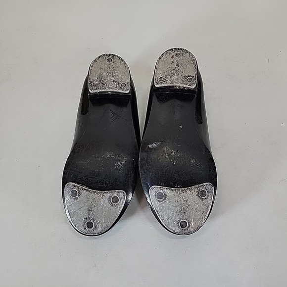 Tap Shoes Spotlight Black Patent Mary Jane Fastener Strap Toddler/Youth Size 9M - Picture 7 of 8
